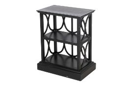 A freestanding bookcase.