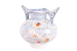 Julian Bellmont (British, born 1958), studio art pottery tin glaze vase.