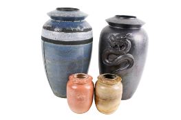 Richard Warnoch (20th century) - a group of four assorted Studio Art Pottery vases.