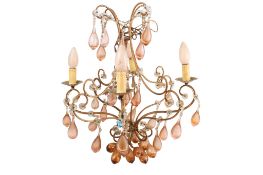 A possibly Italian mid-century four light chandelier.