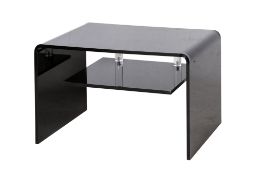 A contemporary console table or television stand.