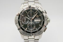 A Tag Heuer Aqua Racer chronograph wristwatch.