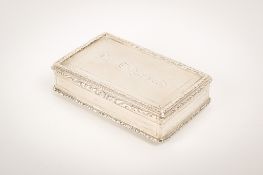 A Georgian silver snuff box.