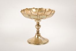 A silver tazza, possibly weighted.