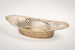 An early 20th century pierced silver basket.