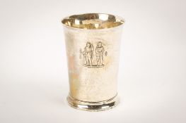 An early 20th century silver beaker.