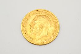 A 1912 half sovereign coin. Weight 4g.