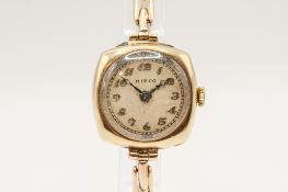 A 9ct gold cased lady's vintage Hirco wristwatch.