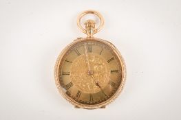 A lady's yellow metal pocket watch.