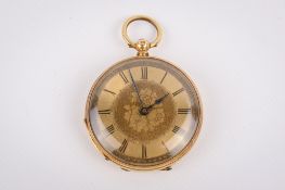An 18ct gold pocket watch.
