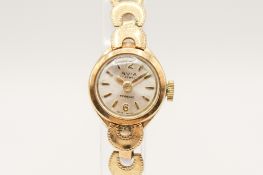 A 9ct gold hallmarked Avia lady's dress watch.