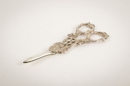 A pair of Victorian silver grape scissors.