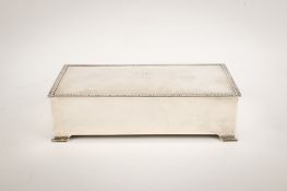 A Mappin & Webb Ltd silver cased cigarette box.