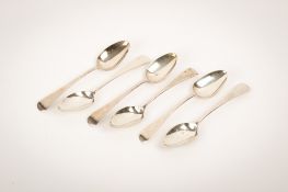 A set of six Georgian silver teaspoons.