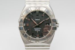 An Omega Constellation Perpetual Calendar gentleman's stainless steel wristwatch.