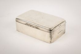 An early 20th century silver cigarette box.