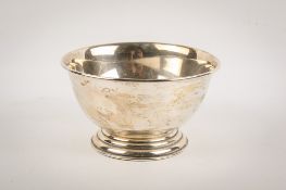 A Mexican sterling silver rose bowl.