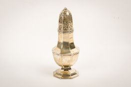 An early 20th century silver sugar sifter.