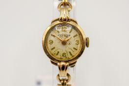 A lady's JW Benson 9ct gold wristwatch.