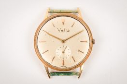 A vintage Vetta circa 18ct gold gentleman's wristwatch (without strap or glass).