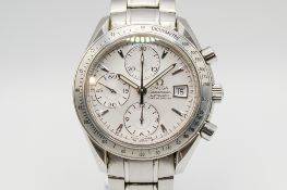 An Omega Speedmaster Automatic chronometer stainless steel wristwatch.