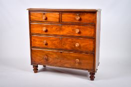 A Victorian mahogany chest of drawers.