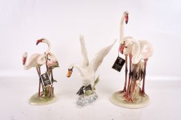 Three continental 20th century porcelain bird figures.