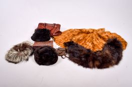 An assortment of vintage clothing.