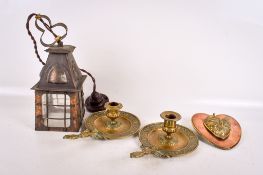 An assortment of metalware.