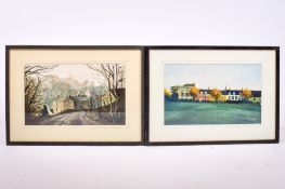 Two contemporary watercolours of local scenes.