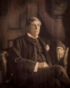 A circa 1900 black and white albumen portrait photograph of a gentleman by Elliott T Fay.