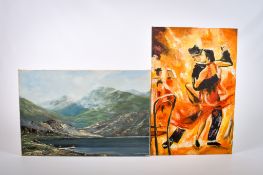 Charles Evison (20th century), oil on canvas and another.