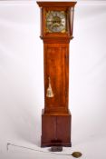 An 18th century oak long case clock.