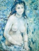 Pierre-Auguste Renoir (French 1841-1919), print on board, 'Study: Torso, Sunlight Effect' (c. 1876).