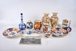 A collection of late 19th century early 20th century oriental ceramics.