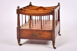 A 20th century Georgian style mahogany Canterbury magazine rack.
