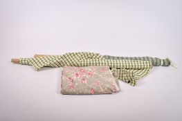 Three large lengths of fabric.