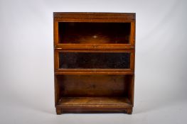 A 20th century Globe-Werneke three section bookcase.