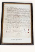 An indenture of apprenticeship from 1754 for Ann Bolton to Abraham Barlow.