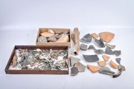 An assortment of metal detector finds.