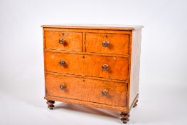 A Victorian mahogany chest of drawers.
