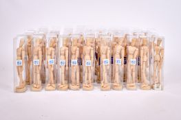 A collection of Windsor and Newton and Lefranc & Bourgeois artist wooden mannequins.