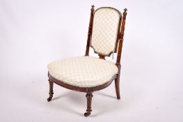A late Victorian mahogany chair.