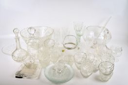 A collection of assorted modern glassware.