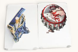 Two circa 1970s advertising posters, for 'Coke' and 'Philip Morris' by Michael English.