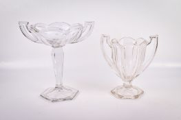 Two late Victorian pressed glassware items.
