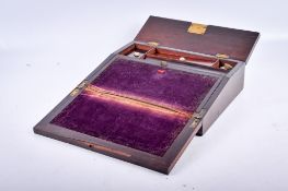 A Victorian lady's rosewood inlaid writing slope.