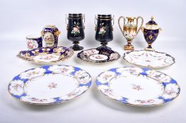 A collection of assorted 19th century an later English porcelain items.