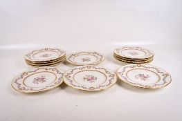 A set of French porcelain plates.