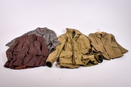 An assortment of tailored jackets and high end clothing.